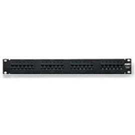 TE Connectivity Panel de Parcheo para Rack de 19, Cat6, RJ-45, 24 Puertos, Negro