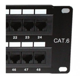 Nexxt Solutions Panel de Parcheo, Cat6, 48 Puertos, Negro