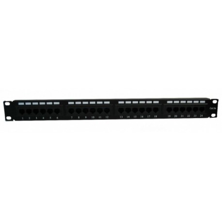 Nexxt Solutions Panel de Parcheo para Montaje en Bastidor Cat5e, 24 Puertos, Negro