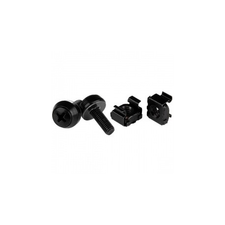 StarTech.com Paquete de 50 Tornillos y Tuercas Jaula Cage Nuts M5 x 12mm, Negro