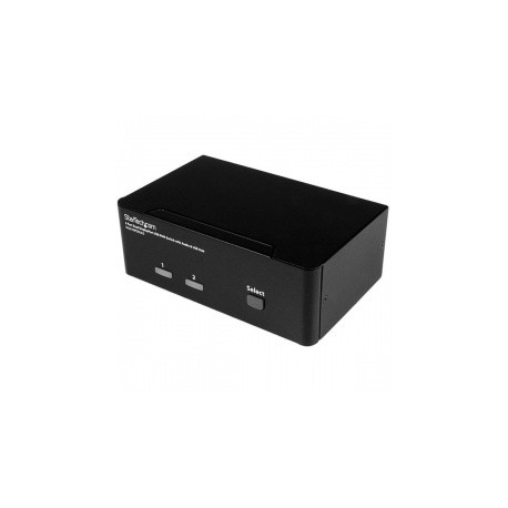 StarTech.com Switch Conmutador KVM de 2 Puertos DisplayPort, Negro