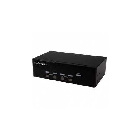 StarTech.com Conmutador KVM de 4 Puertos con VGA doble y concentrador USB 2.0 de 2 Puertos