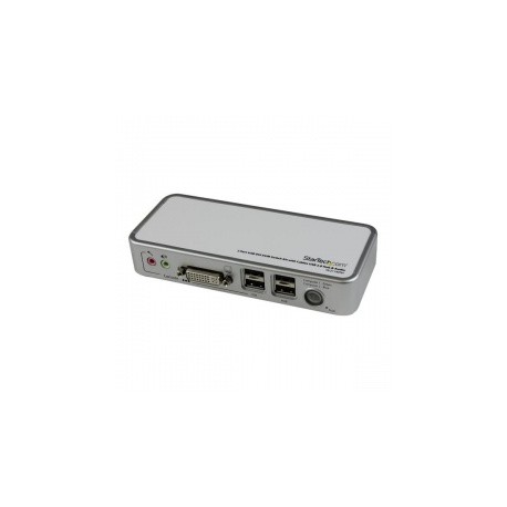 StarTech.com Switch KVM SV211KDVI, Alámbrico, DVI USB, 2 Puertos