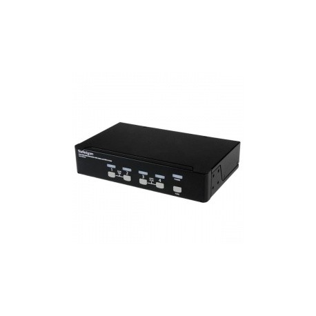 StarTech.com Switch KVM con Audio y Hub USB 2.0, Alámbrico, DVI USB, 4 Puertos