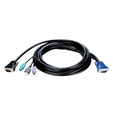 D-Link Cable KVM-402, D-Sub 15pin - D-Sub 15pin, USB