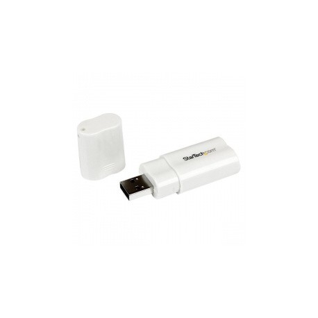 StarTech.com Adaptador USB Macho - Audio Estéreo Hembra, Blanco