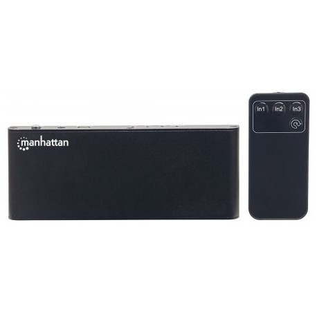 Manhattan Video Splitter HDMI 4K de 3 Puertos, Negro