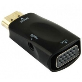 BRobotix Adaptador HDMI Macho - VGA Macho, Negro