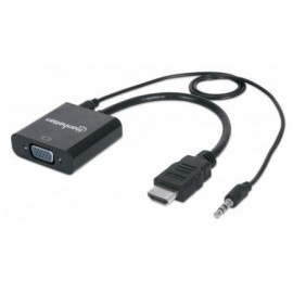 Manhattan Convertidor HDMI Macho - VGA Hembra, Negro