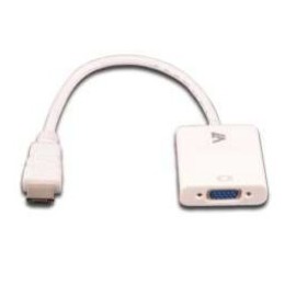 V7 Adaptador HDMI Macho - VGA Hembra, Blanco