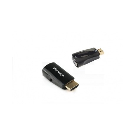 Vorago Adaptador HDMI - VGA  3.5mm, Negro