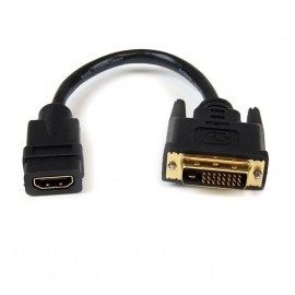 StarTech.com Adaptador HDMI 19p Macho - DVI-D 25p Hembra, Negro