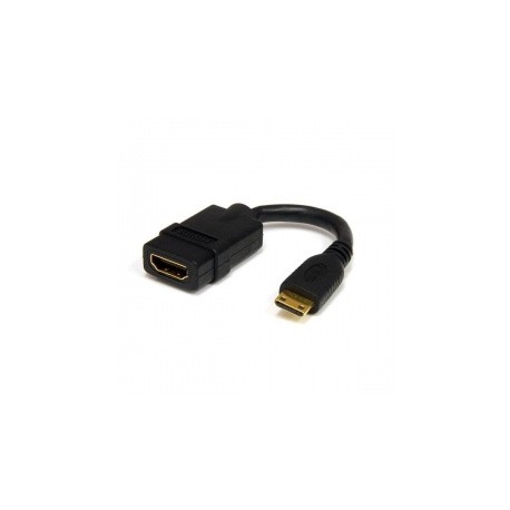 Startech.com Cable Adaptador HDMI Hembra - mini HDMI Macho, 12cm