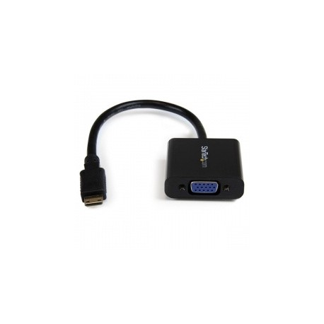 StarTech.com Adaptador Mini HDMI 19-p Macho - VGA 15-p Hembra, Negro