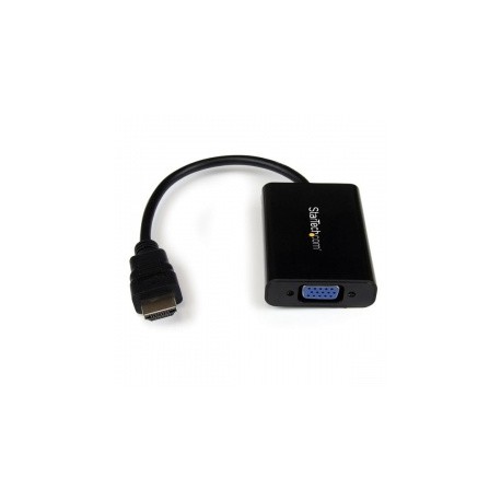 StarTech.com Adaptador HDMI 19-p Macho - VGA 15-p Hembra, Negro