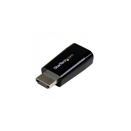 StarTech.com Adaptador Convertidor de Video Portátil HDMI Macho - VGA Hembra, Negro