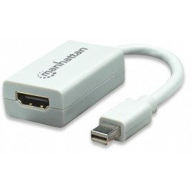 Manhattan Mini Adaptador HDMI - mini DisplayPort, 17cm, Blanco