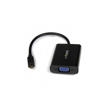 StarTech.com Adaptador de Video y Audio, Micro HDMI 19-p Macho - VGA 15-p Hembra, Negro