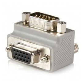 Startech.com Adaptador de Cable VGA Macho - VGA Hembra Tipo 2 Acodado a la Derecha