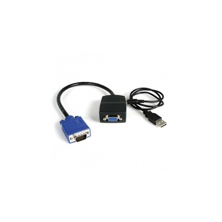 StarTech.com Mini Duplicador Divisor de Video VGA de 2 Puertos, USB, Negro