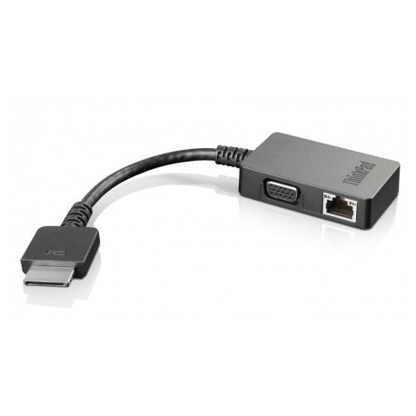 Lenovo Adaptador OneLink Macho - VGA RJ45 Hembra, Negro