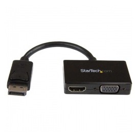 StarTech.com Adaptador DisplayPort para Viajes, DisplayPort - HDMI o VGA, Negro