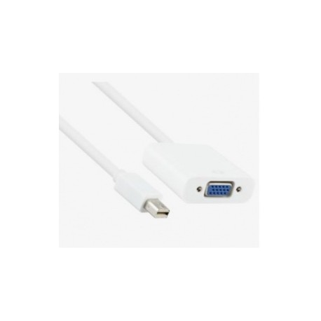 VCOM Adaptador Mini Display Port Macho - VGA Hembra,15cm, Blanco