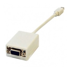 BRobotix Adaptador Mini DisplayPort Macho - VGA Hembra, Blanco