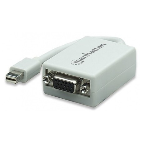 Manhattan Adaptador Mini DisplayPort Macho - VGA Hembra, 17cm, Blanco