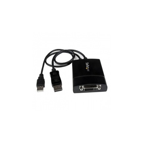 StarTech.com Adaptador DisplayPort  USB A Macho - DVI-D Hembra, Negro