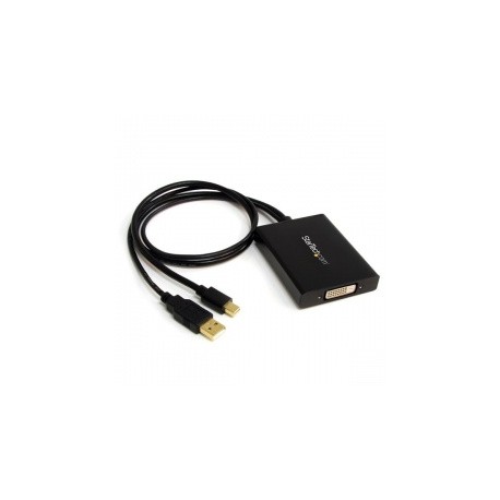 StarTech.com Cable Mini DisplayPort Macho  USB A Macho - DVI, 24cm, Negro