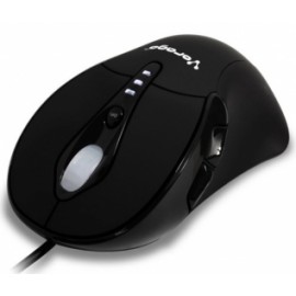 Mouse Vorago Láser MO-500, 3400DPI, USB, Negro