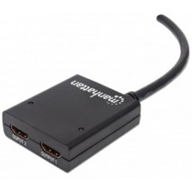 Manhattan Splitter HDMI 1.3 de 2 Puertos, 1x HDMI Macho - 2x HDMI Hembra, Cable Integrado