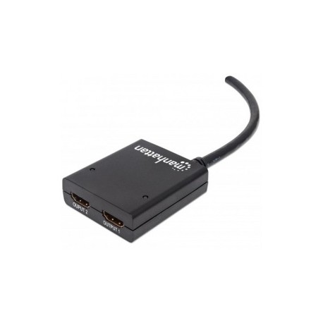 Manhattan Splitter HDMI 1.3 de 2 Puertos, 1x HDMI Macho - 2x HDMI Hembra, Cable Integrado