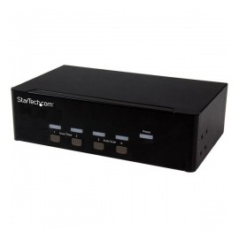 StarTech.com Conmutador KVM de 4 Puertos con VGA doble y concentrador USB 2.0 de 2 Puertos