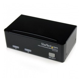 StarTech.com Juego Conmutador KVM SV231USB, 2 Puertos VGA, con Cables