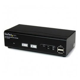 StarTech.com Switch KVM de 2 Puertos VGA con Tecnología de Conmutado Rápido (DDM) y Cables