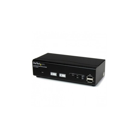 StarTech.com Switch KVM de 2 Puertos VGA con Tecnología de Conmutado Rápido (DDM) y Cables