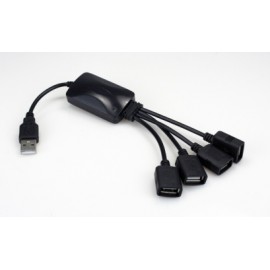 Xtech Cable Hub USB XTC-320, 4 Puertos USB 2.0, Negro