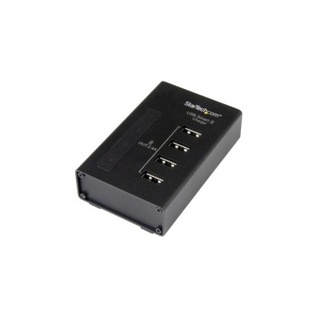 StarTech.com Estación de Carga USB de 4 Puertos, 48W, 9.6A, Negro