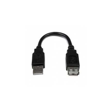 StarTech.com Cable de Extensión USB 2.0 Macho - Hembra, 15cm, Negro