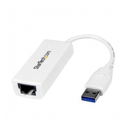 StarTech.com Adaptador Tarjeta de Red Externa NIC USB 3.0 A - RJ-45, Blanco