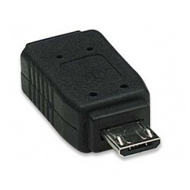 Manhattan Adaptador Mini USB Macho - Mini USB Hembra, Negro