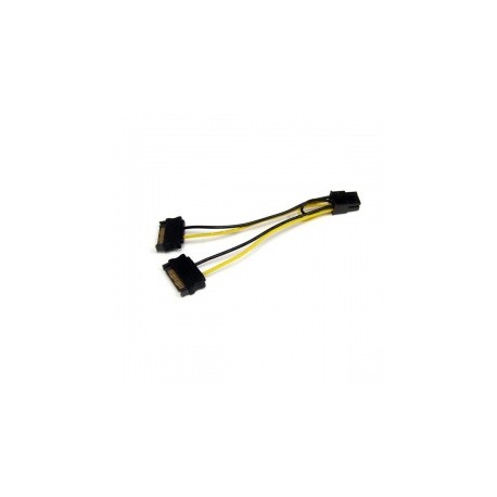 StarTech.com Cable Adaptador de Alimentación SATA a Tarjeta de Video PCI Express, 15cm