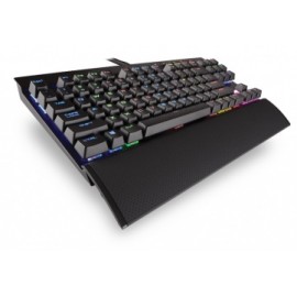 Teclado Gamer Corsair K65 LUX RGB, Teclado Mecánico, Cherry MX Red, Alámbrico, Negro (Español)