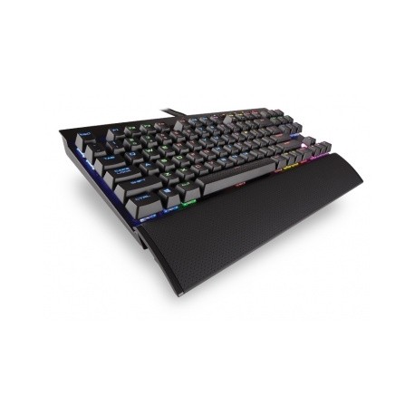 Teclado Gamer Corsair K65 LUX RGB, Teclado Mecánico, Cherry MX Red, Alámbrico, Negro (Español)