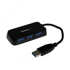 StarTech.com Hub USB 3.0, 4 Puertos, 5000 Mbits, 15cm, Negro