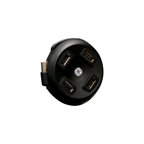 General Electric Hub USB 2.0, 4 Puertos, 480 Mbits, Negro