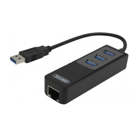 Unitek Hub USB 3.0, 3 Puertos, 5000 Mbits, Negro