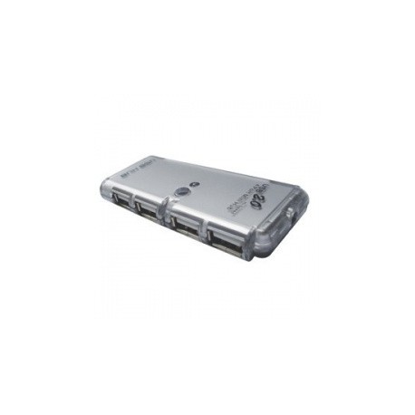 X-Media HUB USB 2.0, 4 Puertos, 480 Mbits, Gris